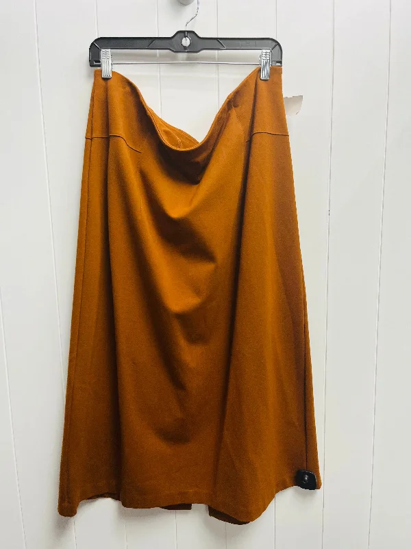 Skirt Maxi By Cato In Brown, Size: 22