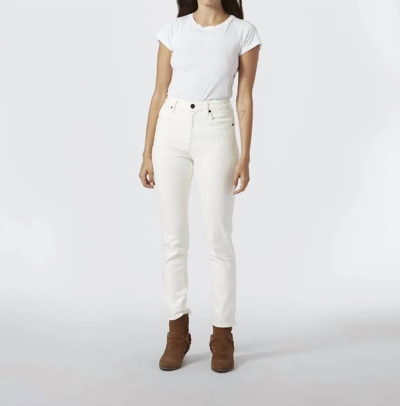 Lou Lou Mid-Rise Jeans In White