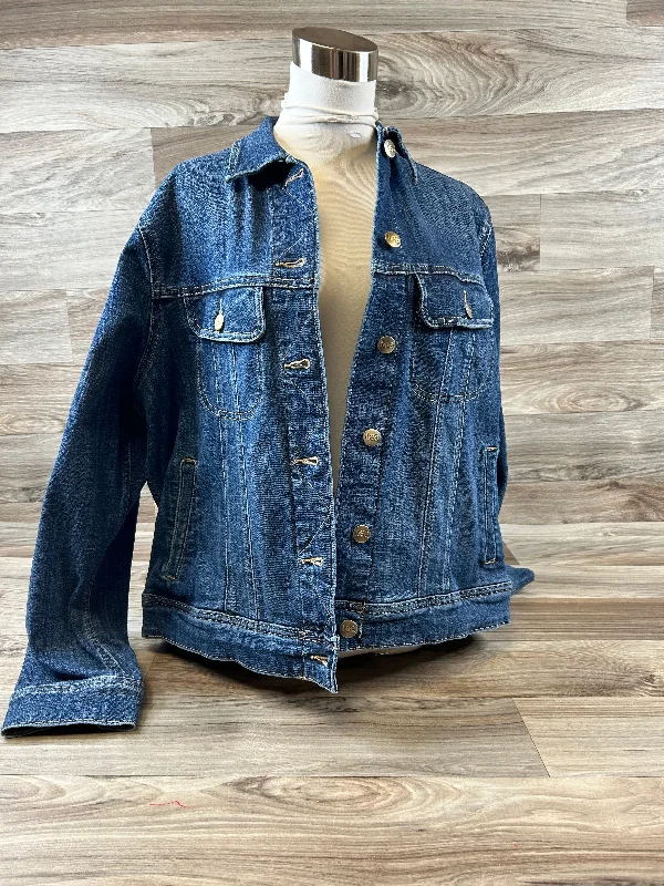 Jacket Denim By Lee In Blue Denim, Size: 1x