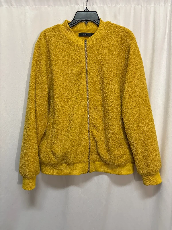 Jacket Fleece By Cmf In Yellow, Size: Xl