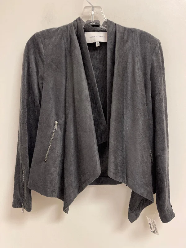 Jacket Moto By Cupcakes And Cashmere In Grey, Size: Xs