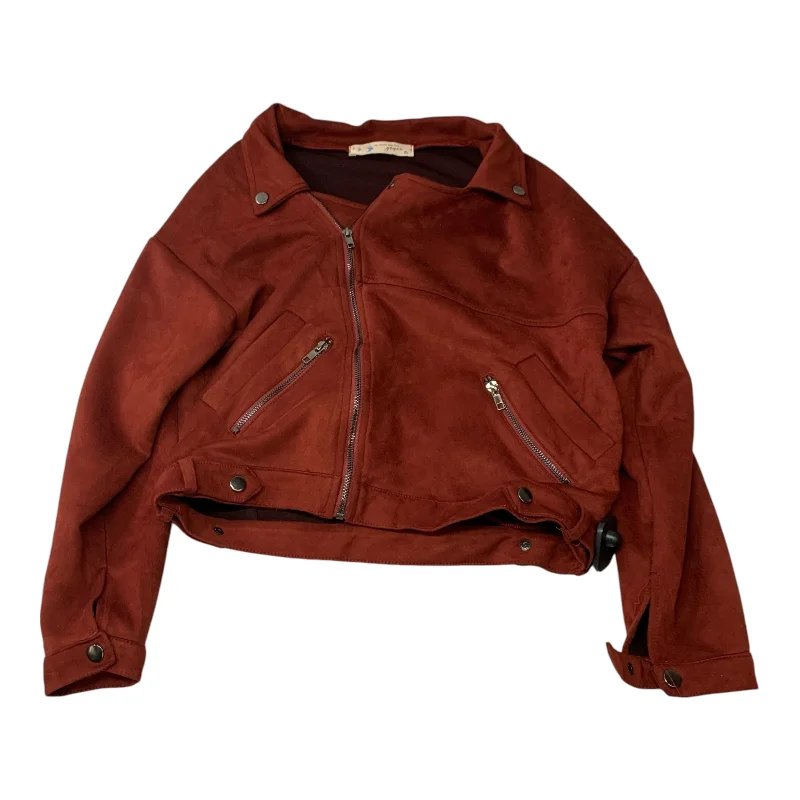 Jacket Moto By Grace In Red, Size: S