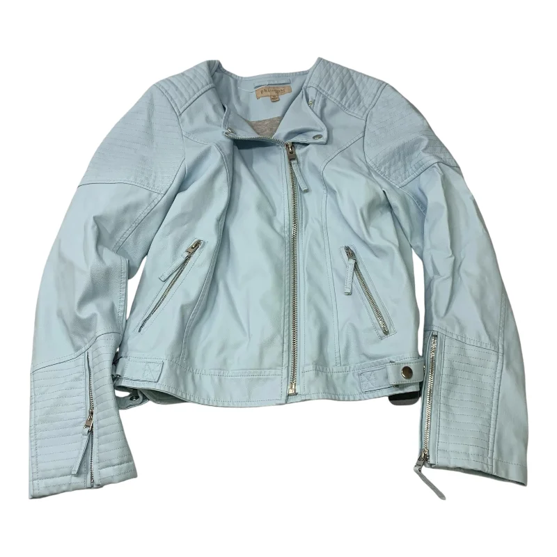 Jacket Moto By Philosophy In Blue, Size: L