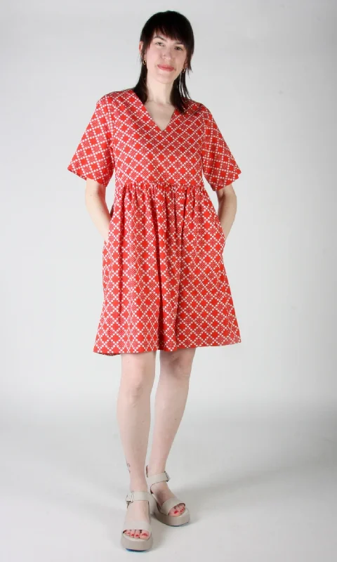 Citril Finch Dress - Red Patches