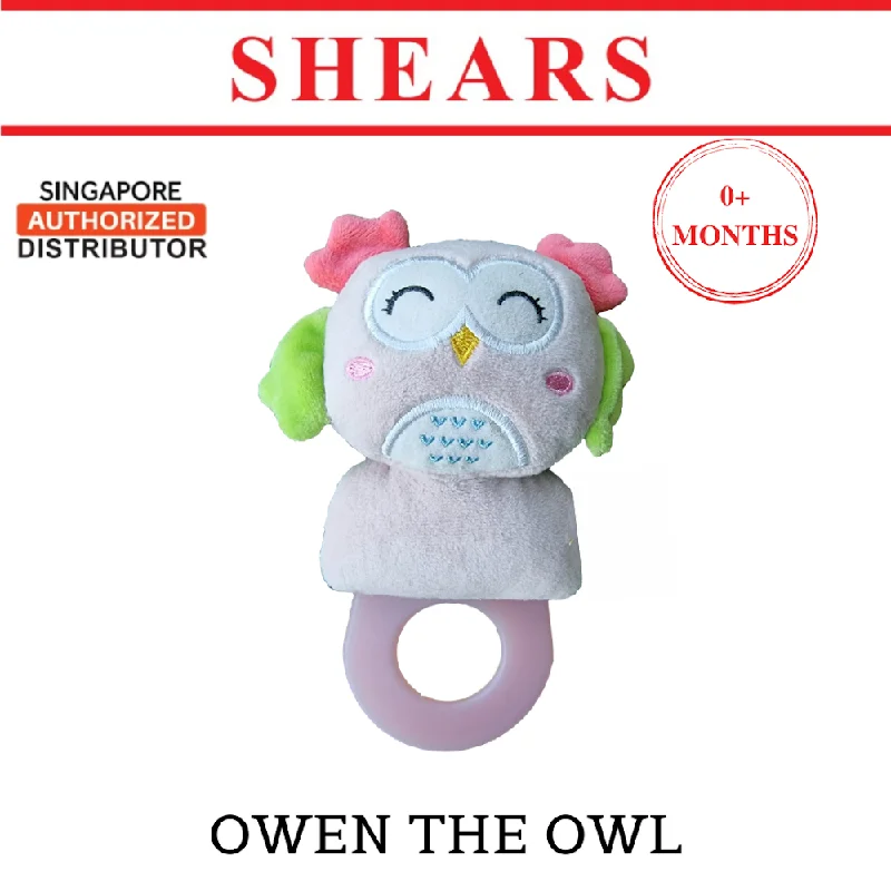 Shears Baby Soft Toy Toddler Teether Toy Savanna Series Owen the Owl