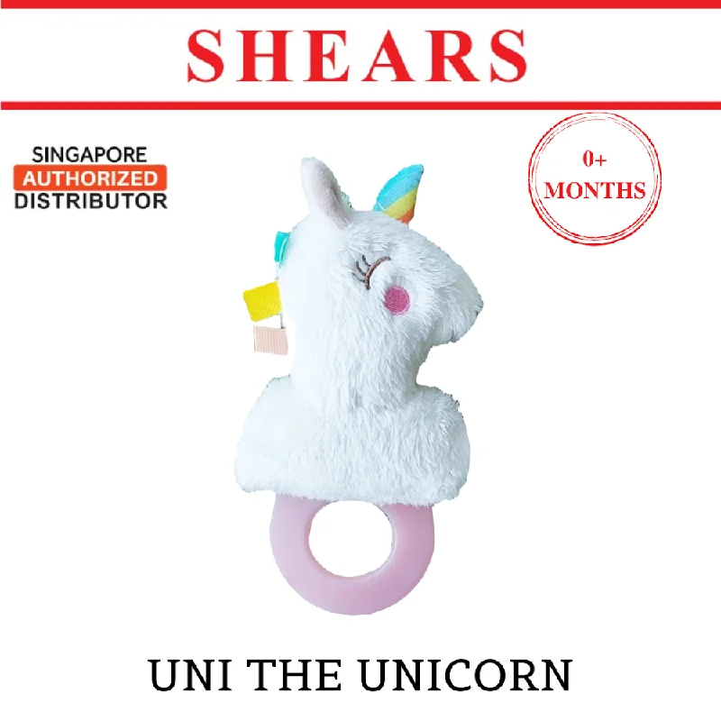 Shears Baby Soft Toy Toddler Teether Toy Savanna Series Uni the Unicorn