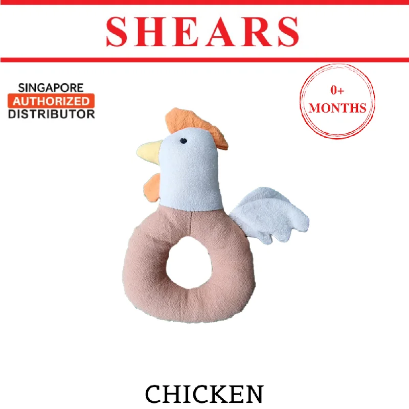 Shears Baby Toy Toddler Ring Rattle Jordan Collection Coco the Chicken